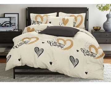 Постельное белье "Be my Valentine beige" Бязь 100% хлопок СонМаркет (Барановичи)